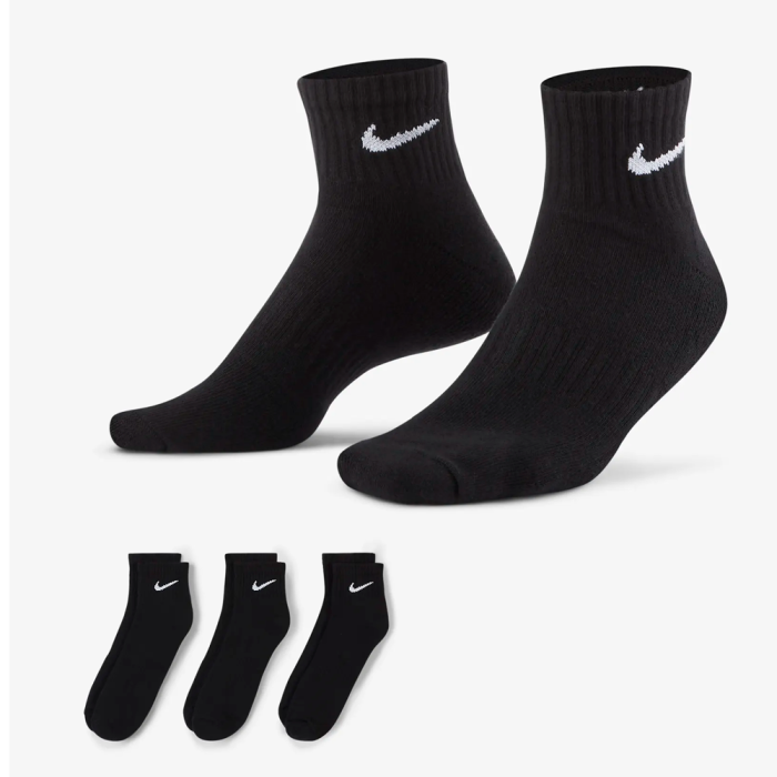 Шкарпетки NIKE U NK EVERYDAY CUSH ANKLE 3PR BLACK